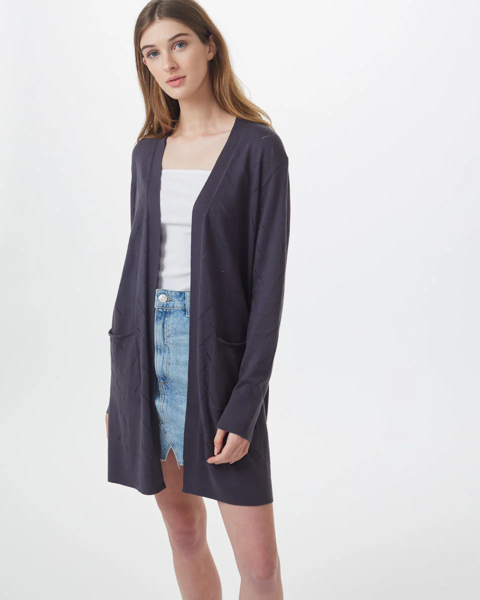 Highline Cotton Sage Tree Stitch Cardigan - Image 2