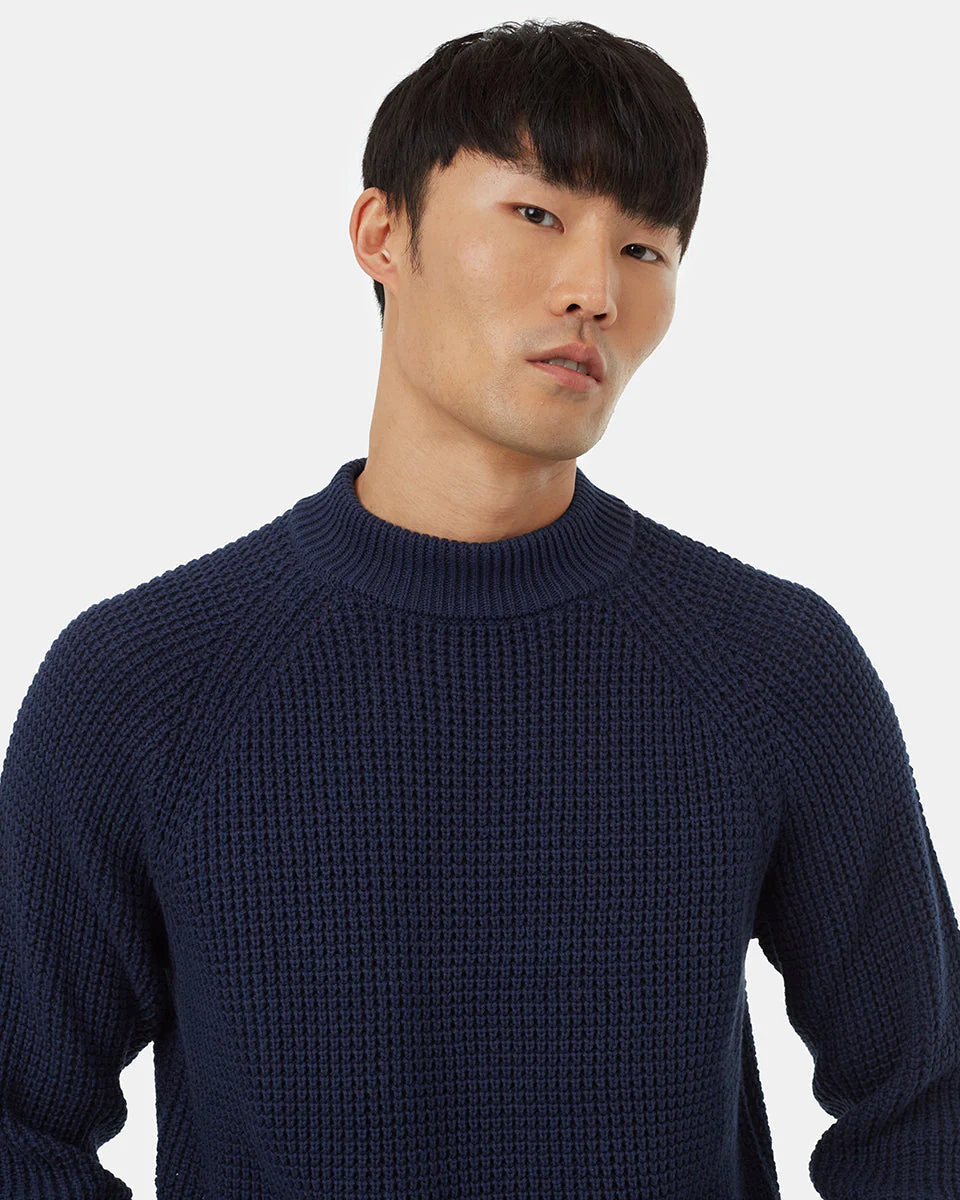 Highline Mock Neck Waffle Crew - Image 4