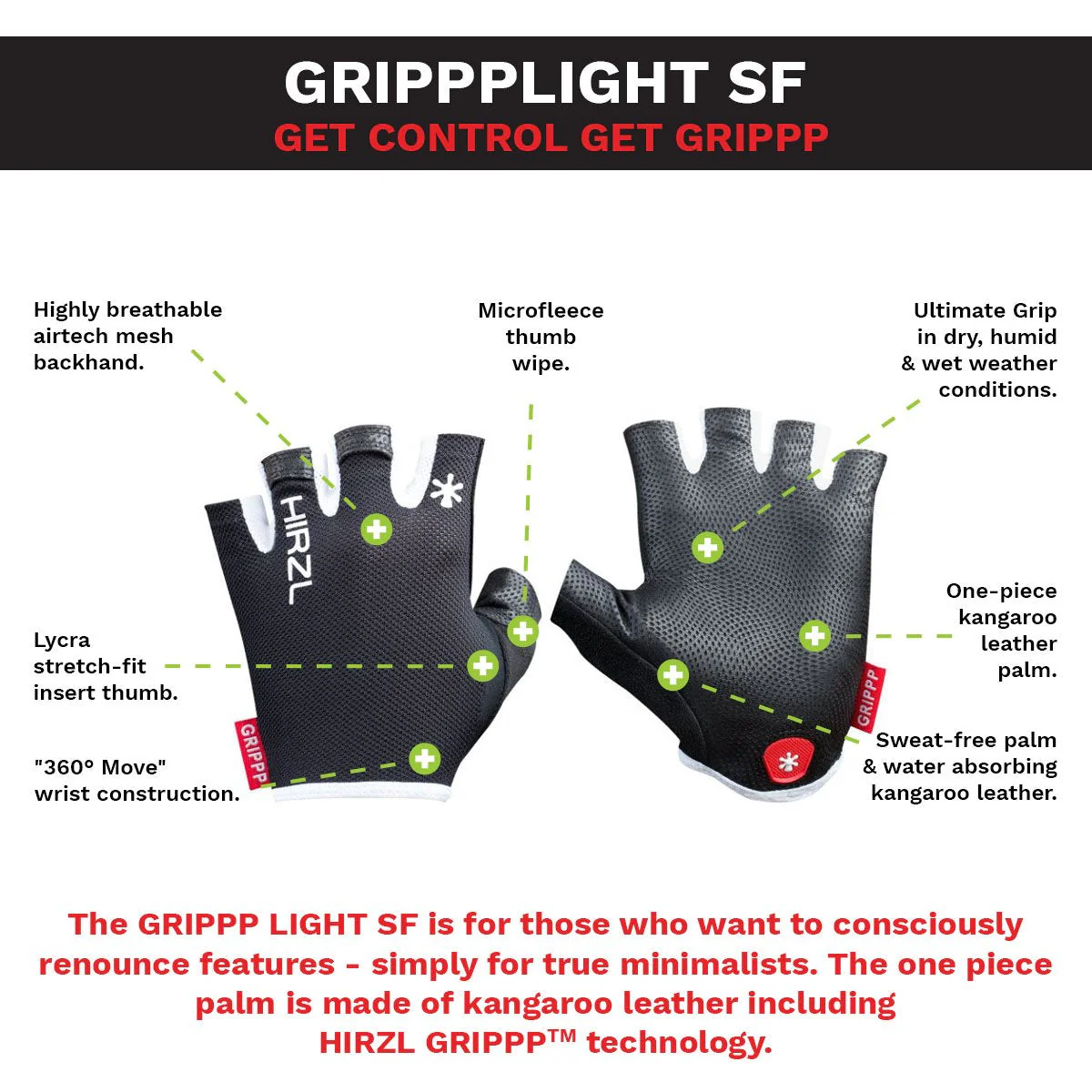 HIRZL - GRIPPP LIGHT SF - Bike Gloves - Image 3