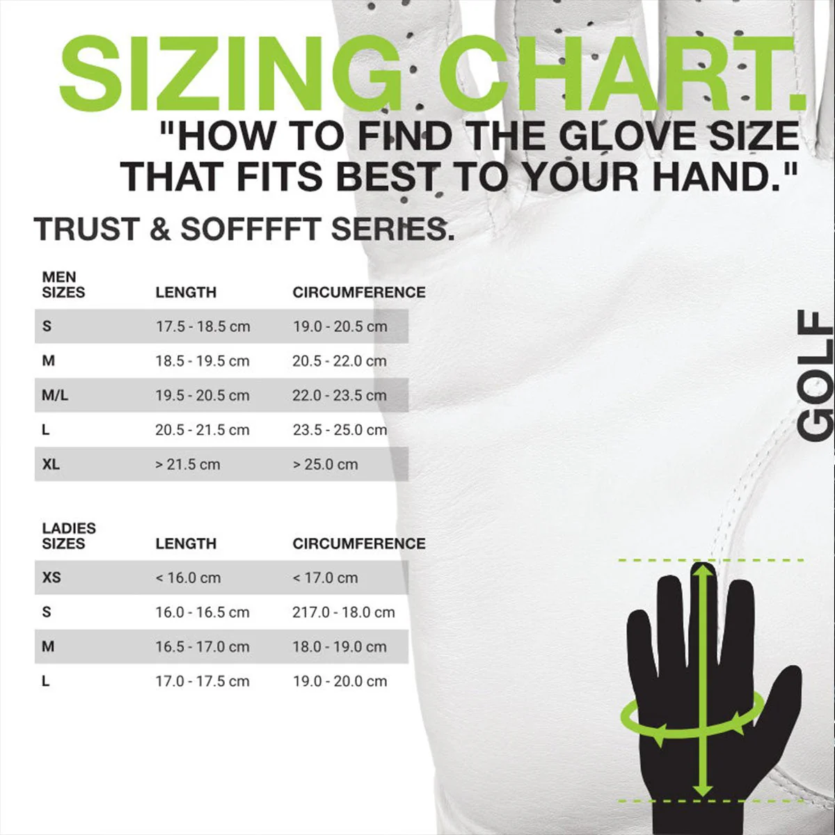 HIRZL Trust Control 2.0 - Golf Gloves - White / Black - Image 14