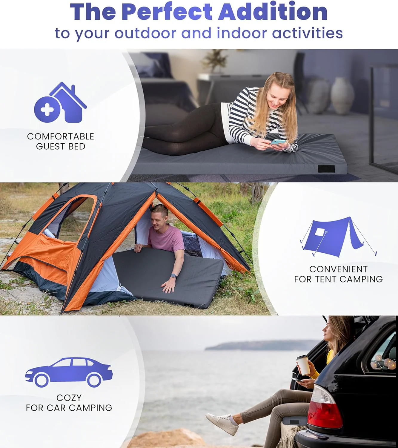 Home Bed Comfort with the Matrix Air-Cell Memory Foam Camping Mattress - Image 21