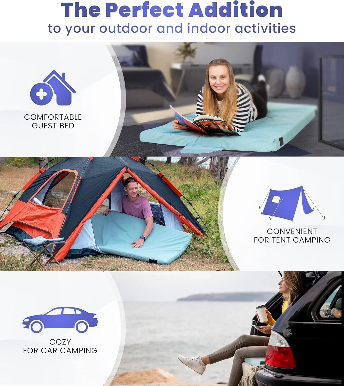 Home Bed Comfort with the Matrix Air-Cell Memory Foam Camping Mattress - Image 35