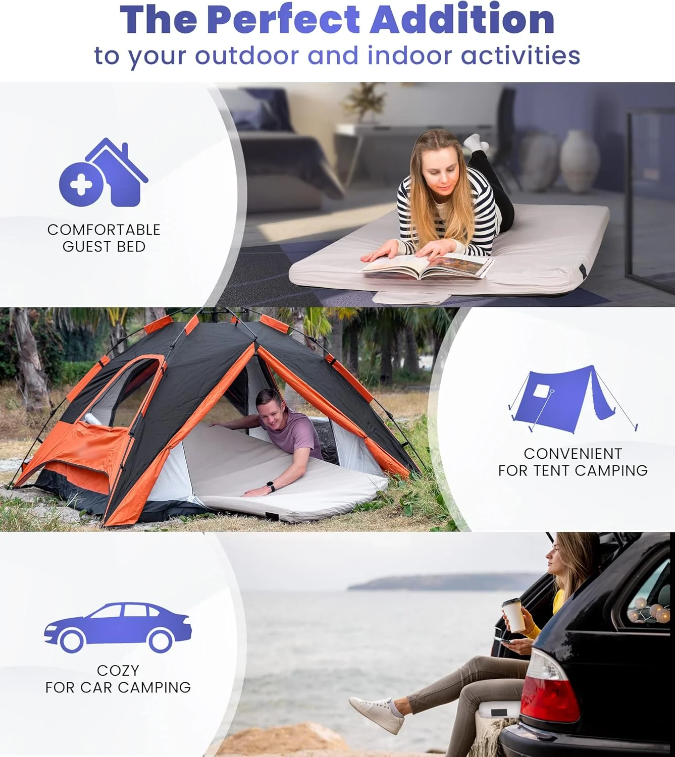 Home Bed Comfort with the Matrix Air-Cell Memory Foam Camping Mattress - Image 46