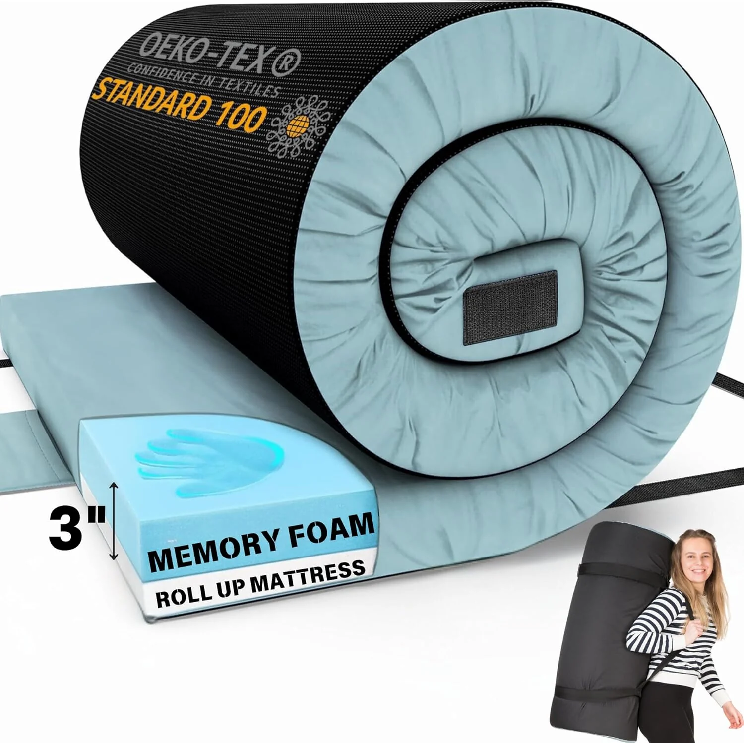 Home Bed Comfort with the Matrix Air-Cell Memory Foam Camping Mattress - Image 59