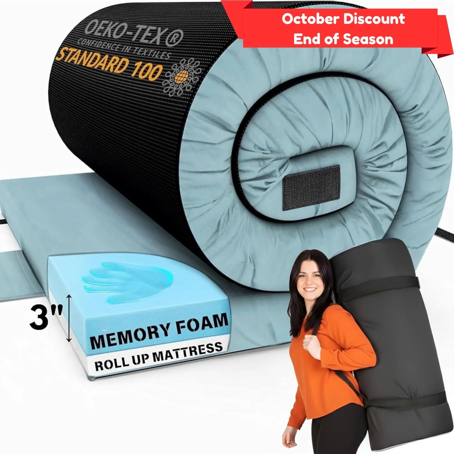 Home Bed Comfort with the Matrix Air-Cell Memory Foam Camping Mattress - Image 60