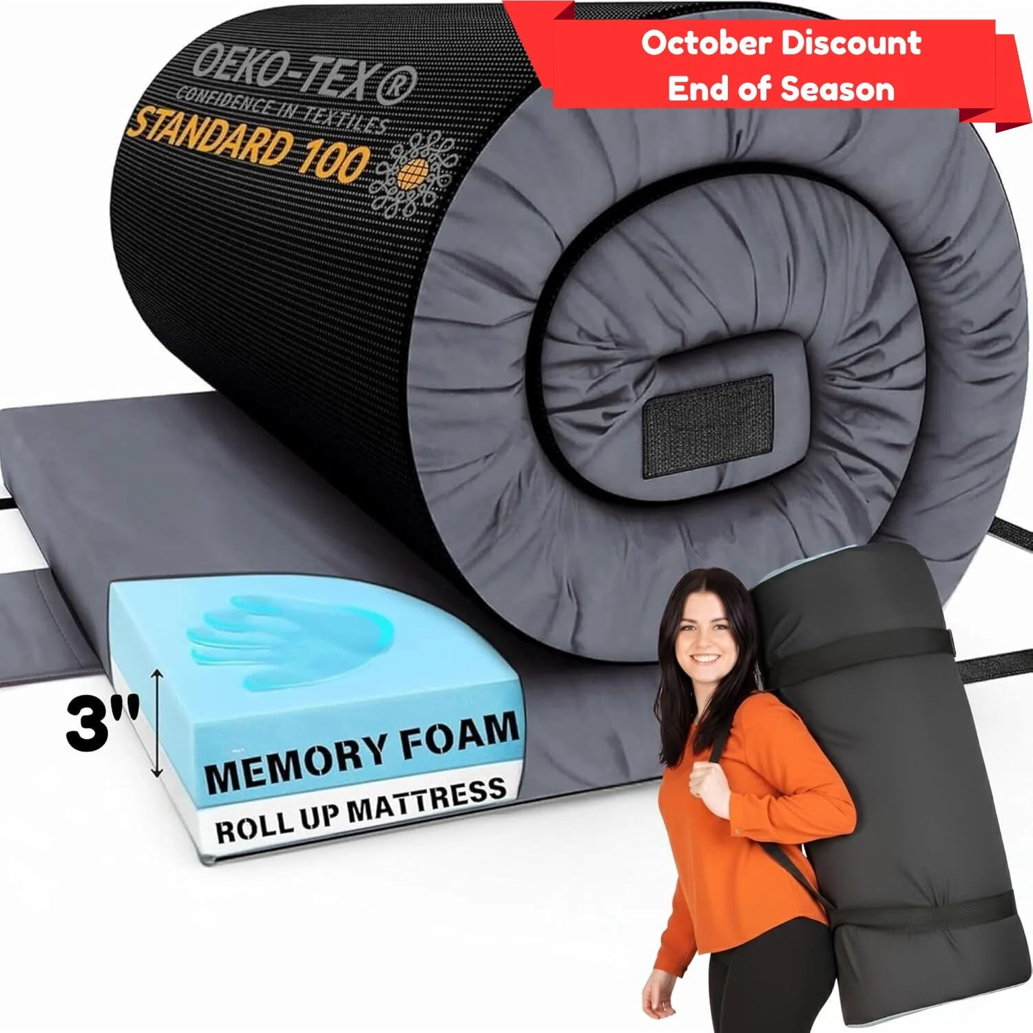 Home Bed Comfort with the Matrix Air-Cell Memory Foam Camping Mattress - Image 61