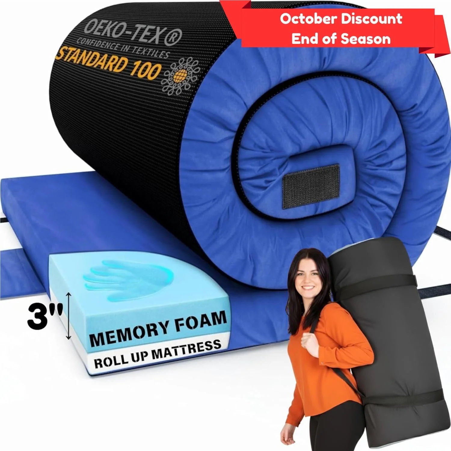 Home Bed Comfort with the Matrix Air-Cell Memory Foam Camping Mattress - Image 62