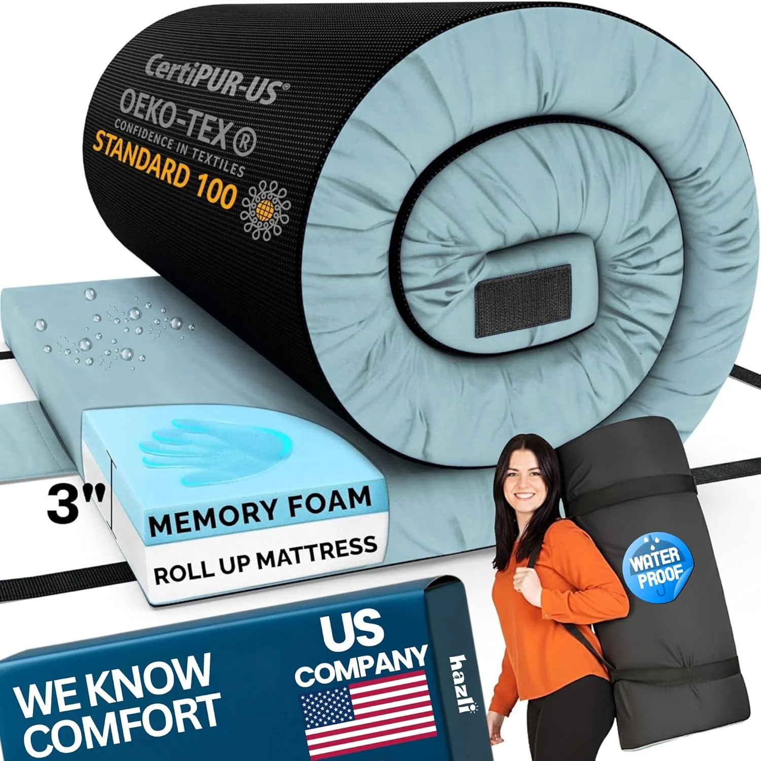 Home Bed Comfort with the Matrix Air-Cell Memory Foam Camping Mattress - Image 69