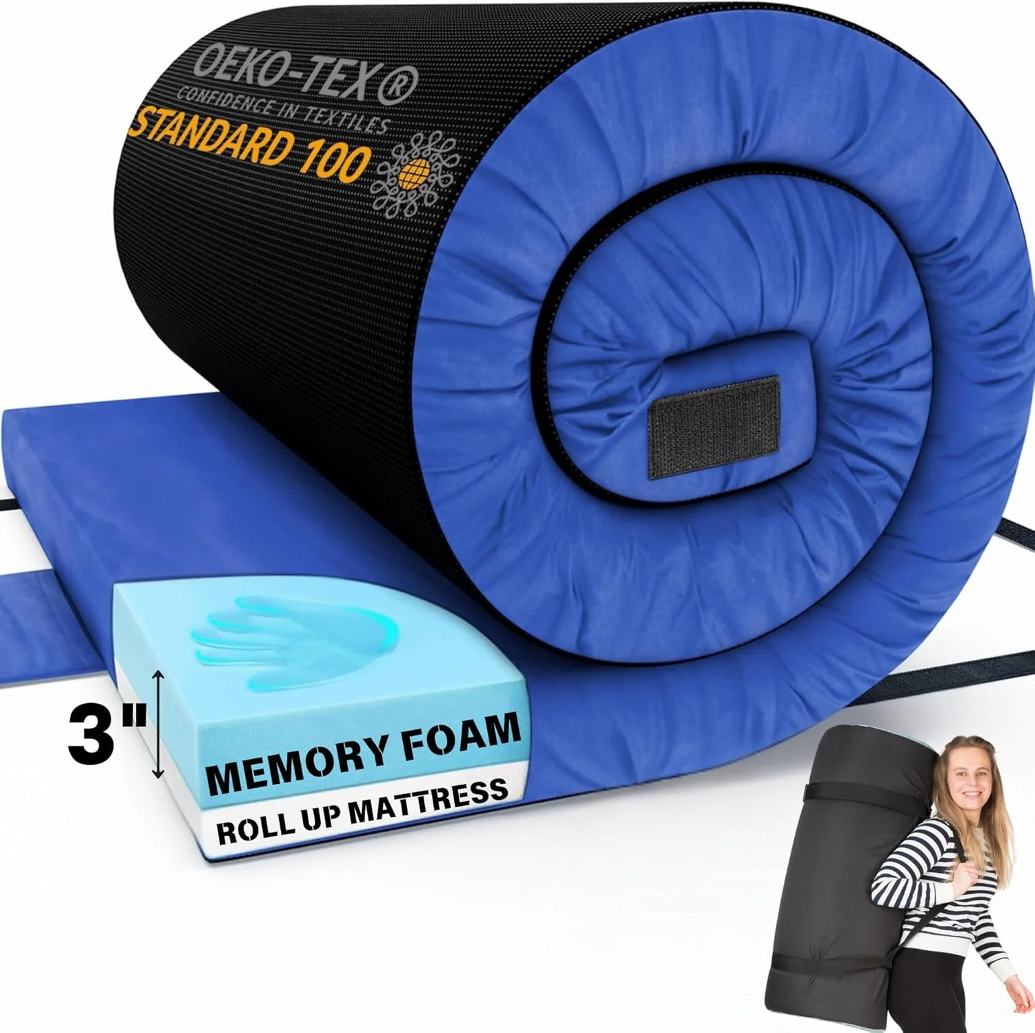 Home Bed Comfort with the Matrix Air-Cell Memory Foam Camping Mattress - Image 7