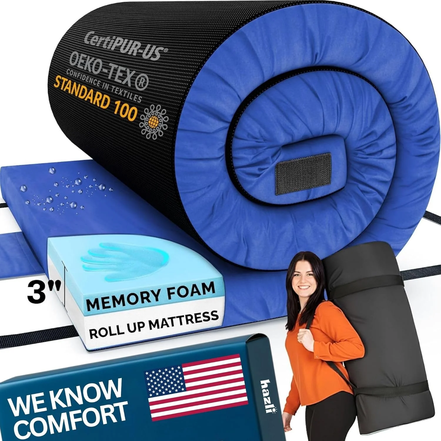 Home Bed Comfort with the Matrix Air-Cell Memory Foam Camping Mattress - Image 73