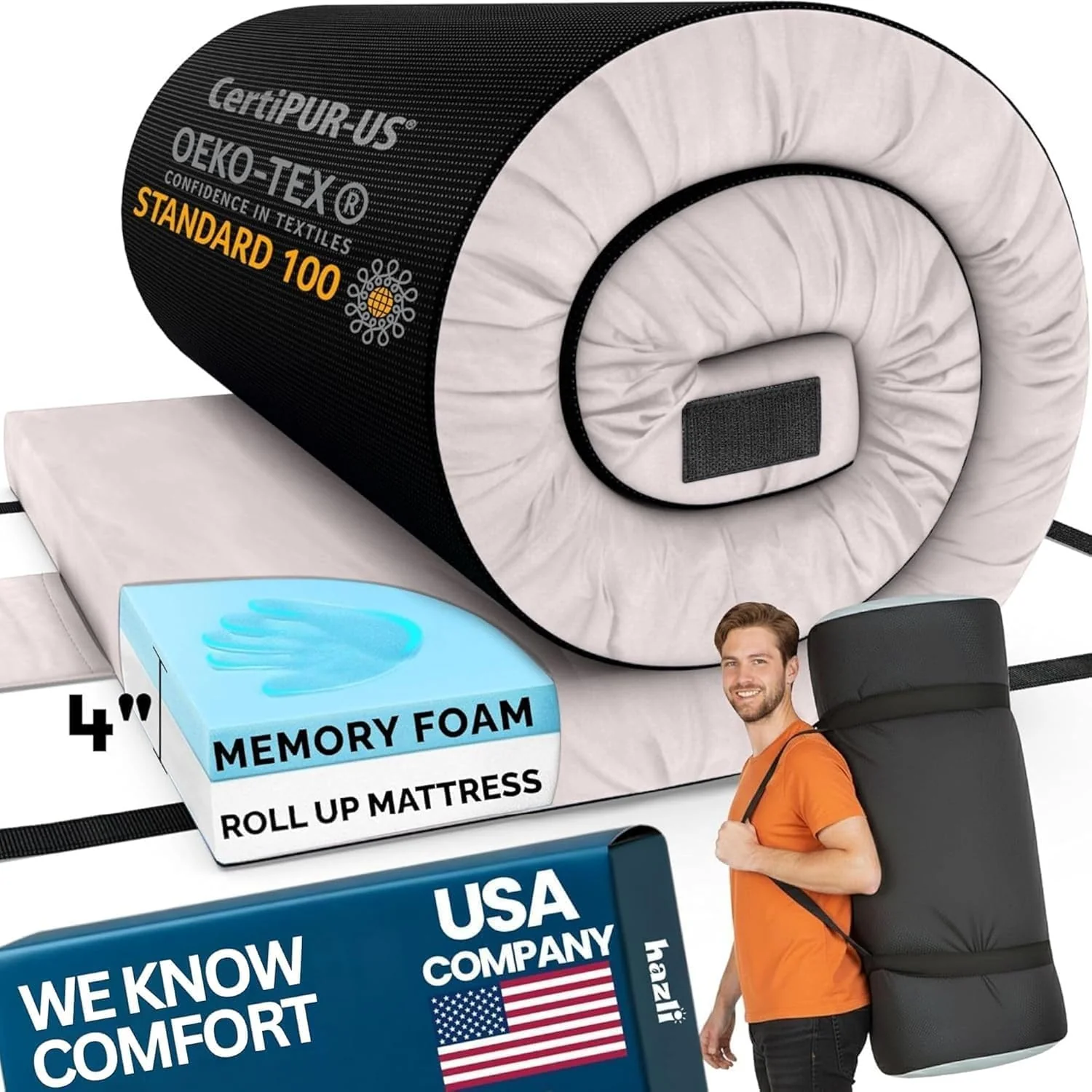 Home Bed Comfort with the Matrix Air-Cell Memory Foam Camping Mattress - Image 76