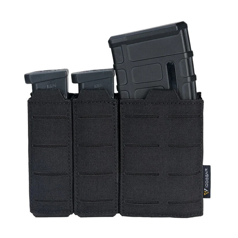 IDOGEAR Tactical Triple Mag Pouch MOLLE, Fits 5.56 & 9mm Magazines, Multi-Color - Image 11