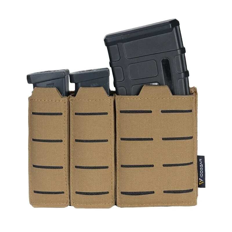IDOGEAR Tactical Triple Mag Pouch MOLLE, Fits 5.56 & 9mm Magazines, Multi-Color - Image 14