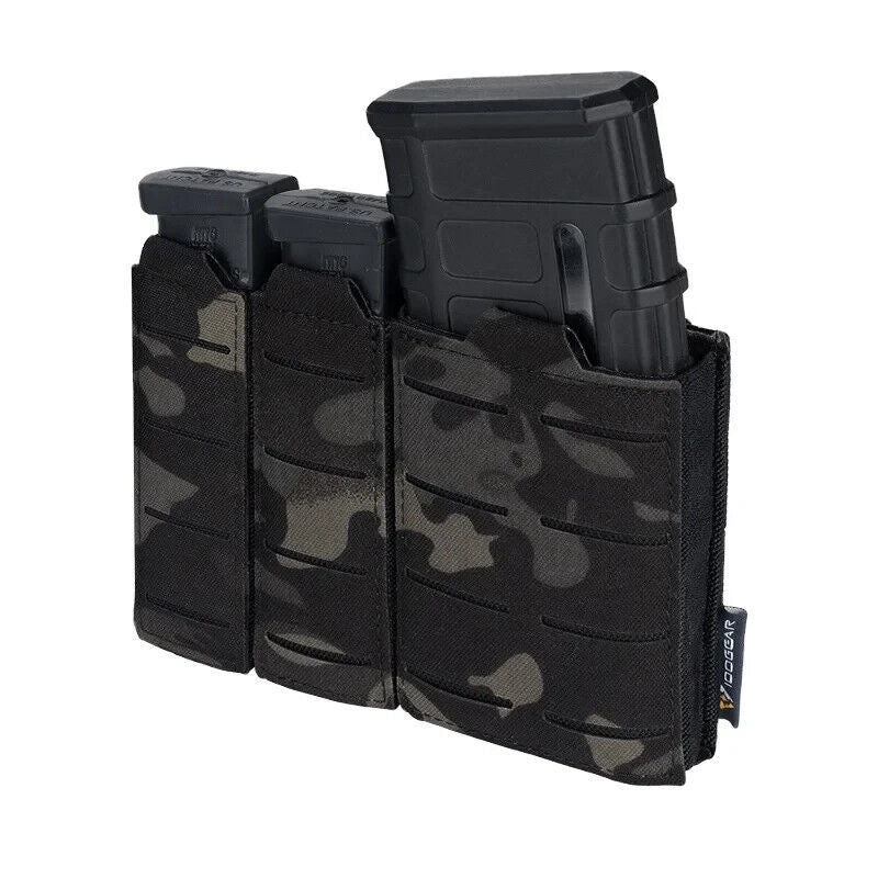 IDOGEAR Tactical Triple Mag Pouch MOLLE, Fits 5.56 & 9mm Magazines, Multi-Color - Image 5