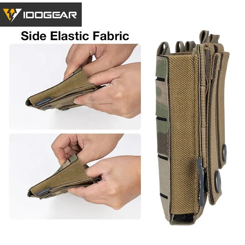 IDOGEAR Tactical Triple Mag Pouch MOLLE, Fits 5.56 & 9mm Magazines, Multi-Color - Image 8