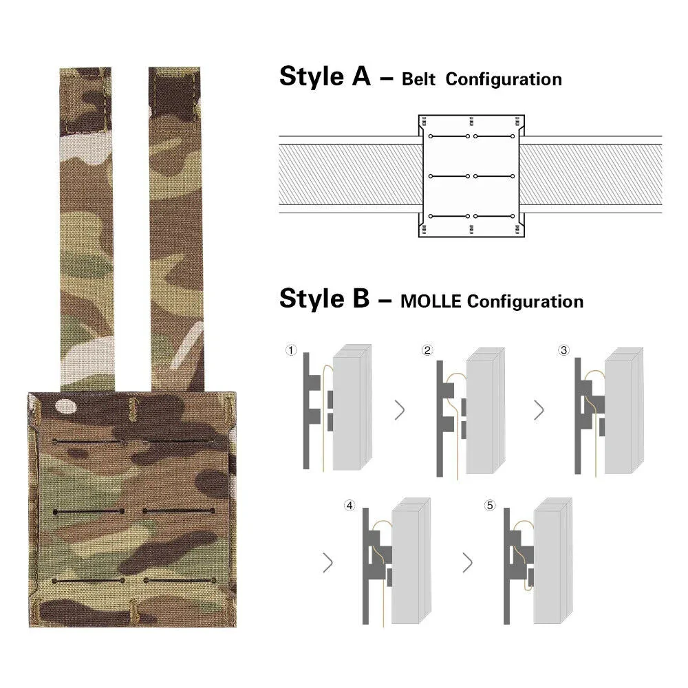 KRYDEX Tactical 9mm Pistol Magazine Pouch Mag Holder - Multicam / MOLLE Mounted - Image 5