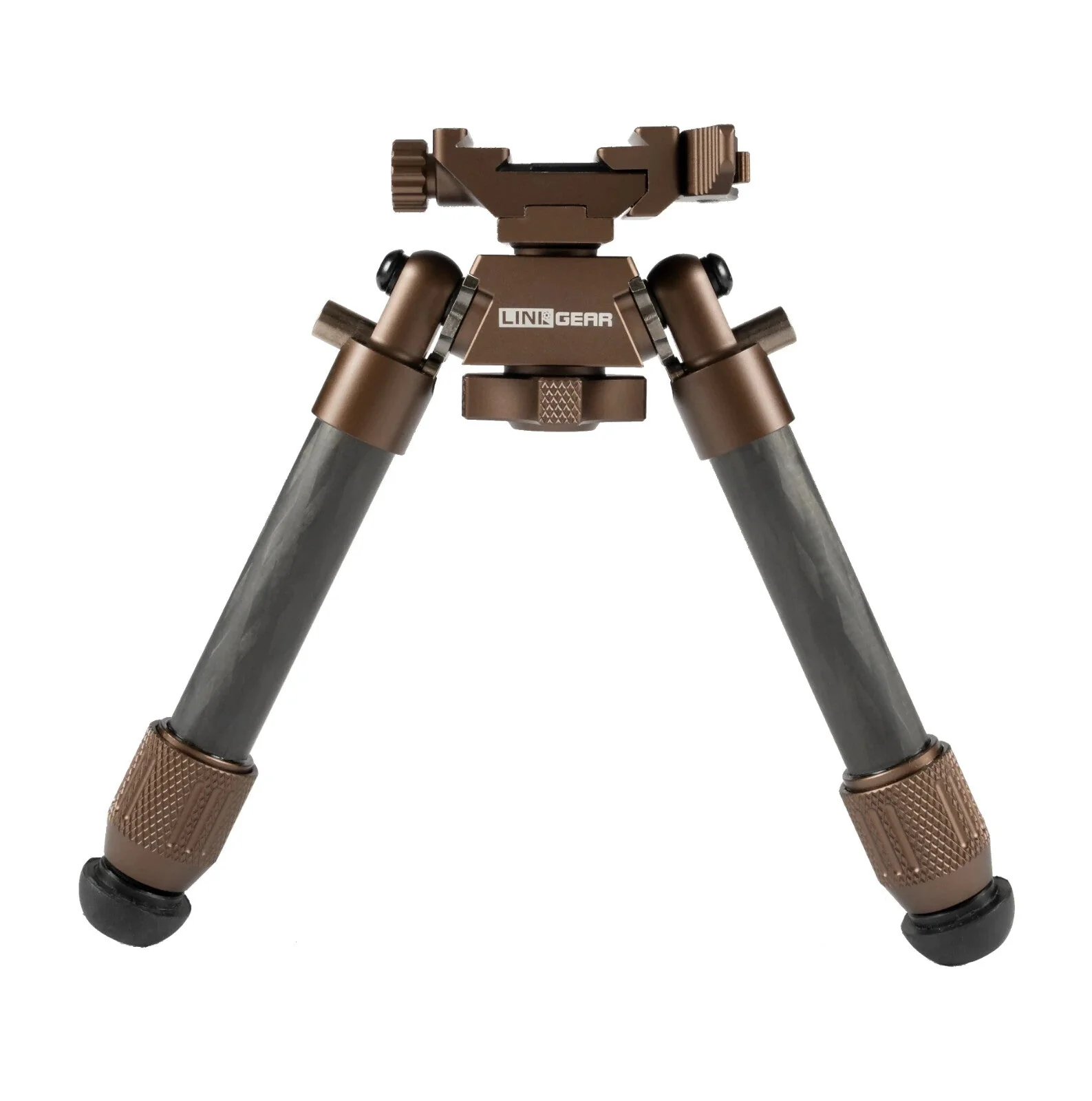 Linkogear HB-C02M Bipod – Brown, Carbon Fiber, Quick-Detach, 7-10” Adjust - Image 2