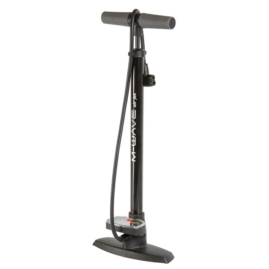 M-Wave Air Jet Floor Pump Dual Valve Head 160psi Black