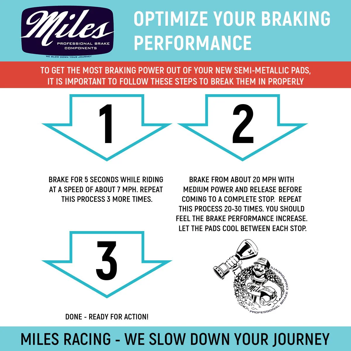 Miles Racing - Disc Brake Pads - Semi Metallic - SRAM Red 22 - MI-MET-68 - Image 2