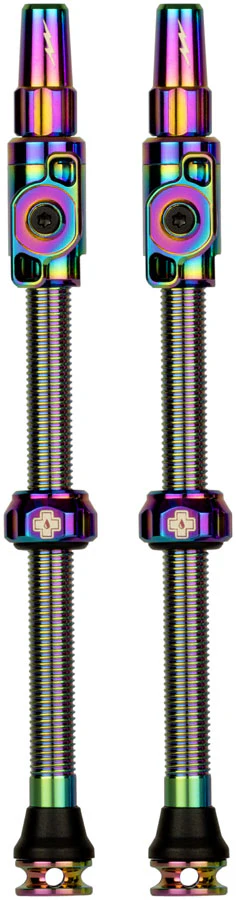 Muc-Off Big Bore Lite Tubeless Valve Stems - 3XLarge 80mm Iridescent
