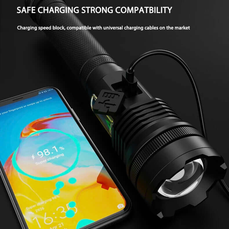 Muctac CHARGE Flashlight, 5000+ LMS, Zoomable, LED, USB, IP65, Aluminum Alloy - Image 8