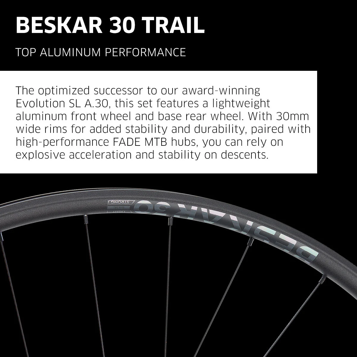 NEWMEN Front Wheel - Beskar 30 base 29" 28h FADE SP 6B 15x110 - Trail - Image 6