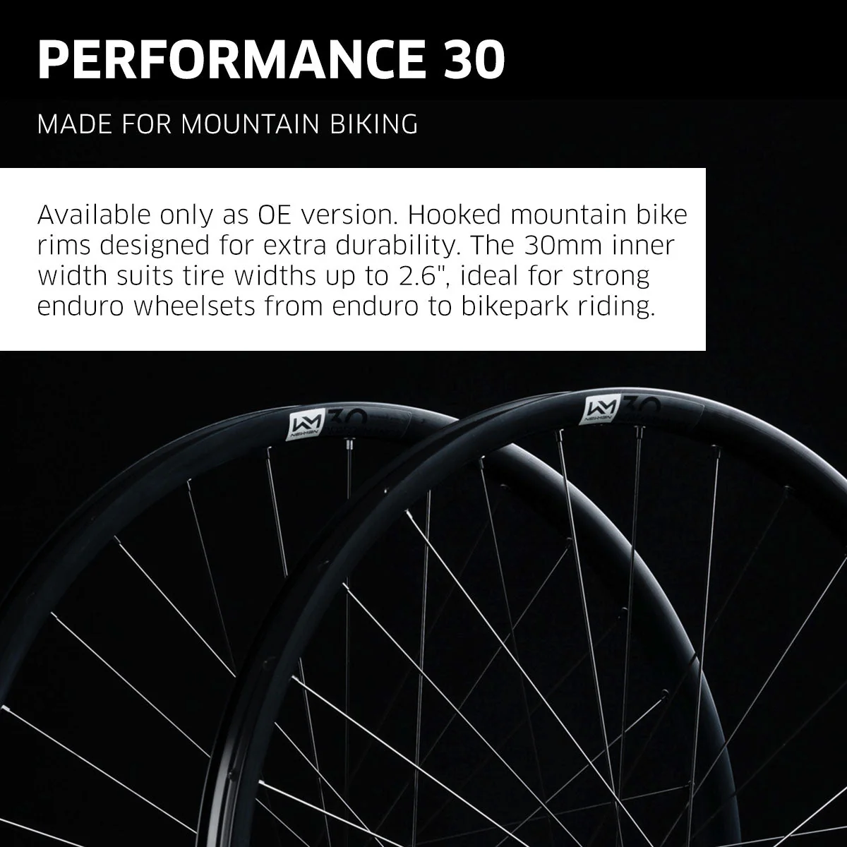 NEWMEN Front Wheel - Performance 30 base 29" 28h FADE SP 6B 15x110 - Trail - Image 4