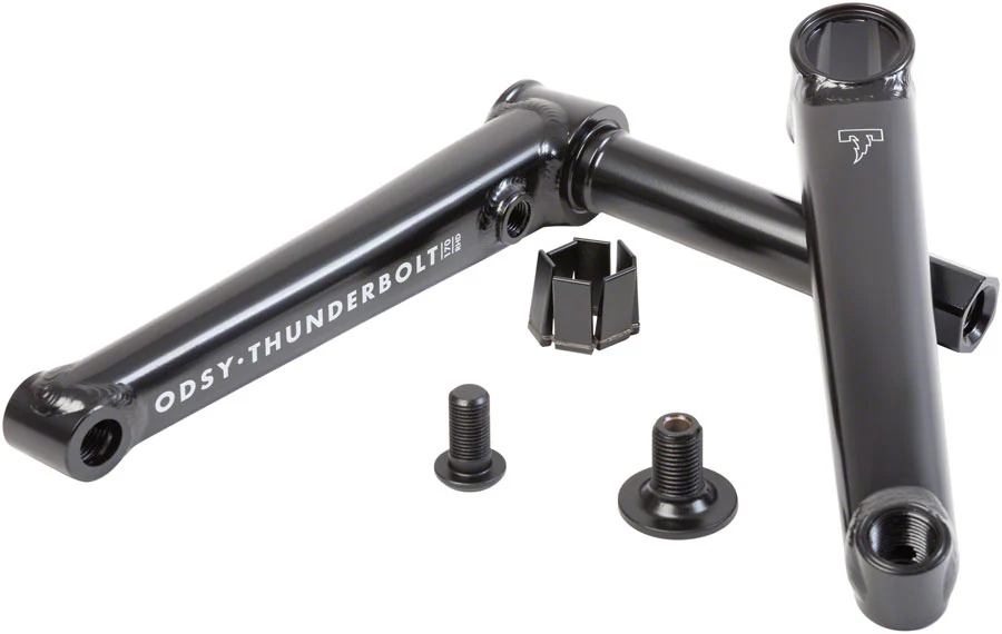 Odyssey Thunderbolt Crankset - 175mm Left Hand Drive Rust Proof Black