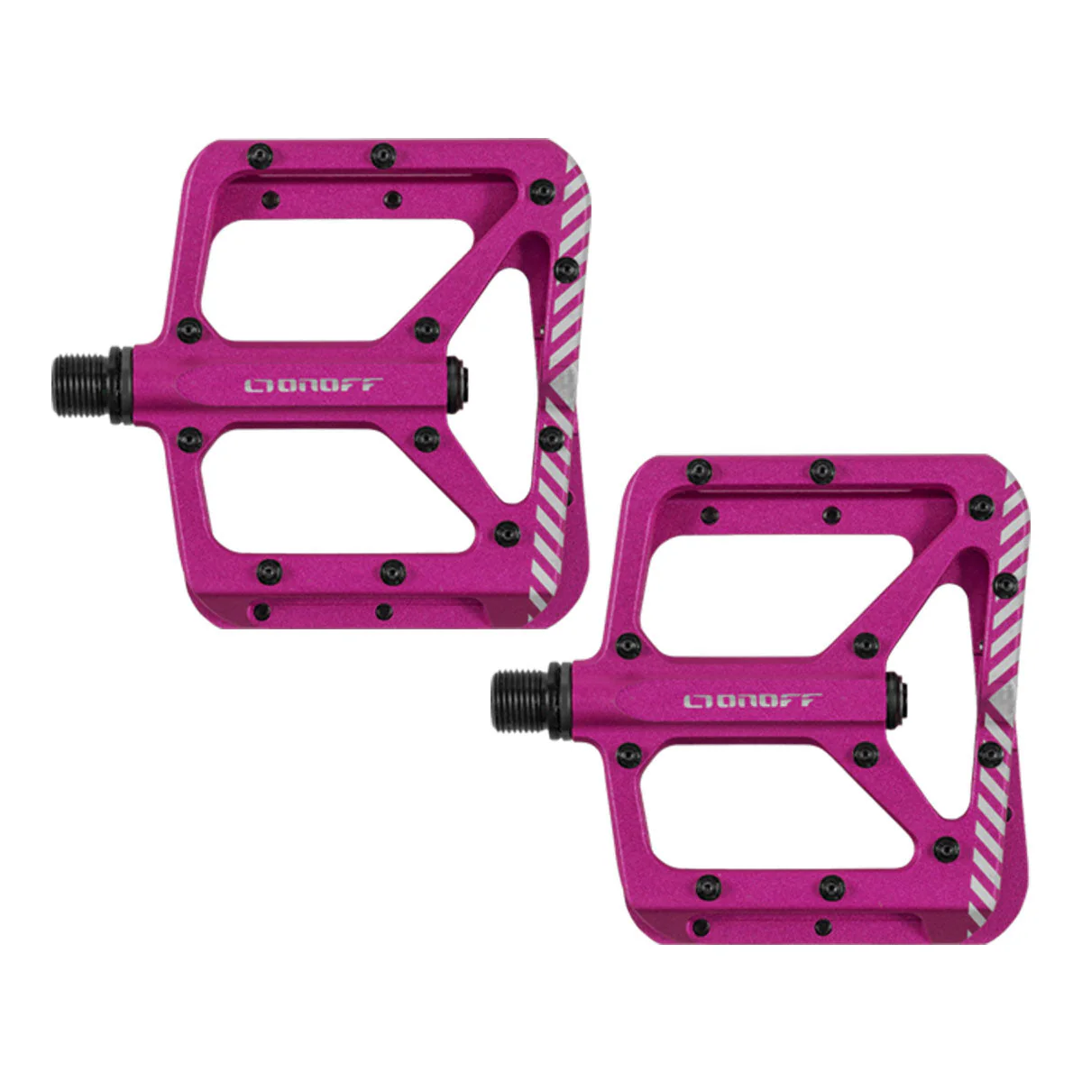 ONOFF - SHIELD V2 MTB PEDALS (Anthracite / Fuchsia / Blue) - Image 3