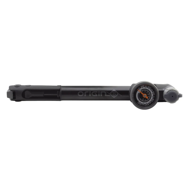 Origin8 Airaid Road Mini Pump  1.5` Analog PV/SV 120psi 9.5` Aluminum Black