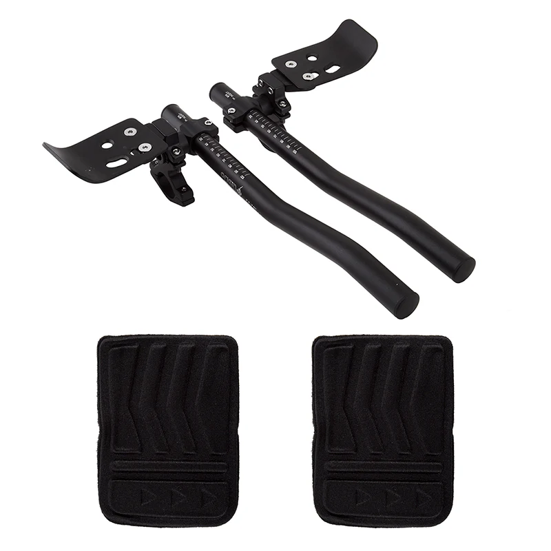 Origin8 Full Tri Clip-On Bars 25.4mm - 31.8mm 280mm x Ø22.2mm 44mm Black Aero Bars AL6061