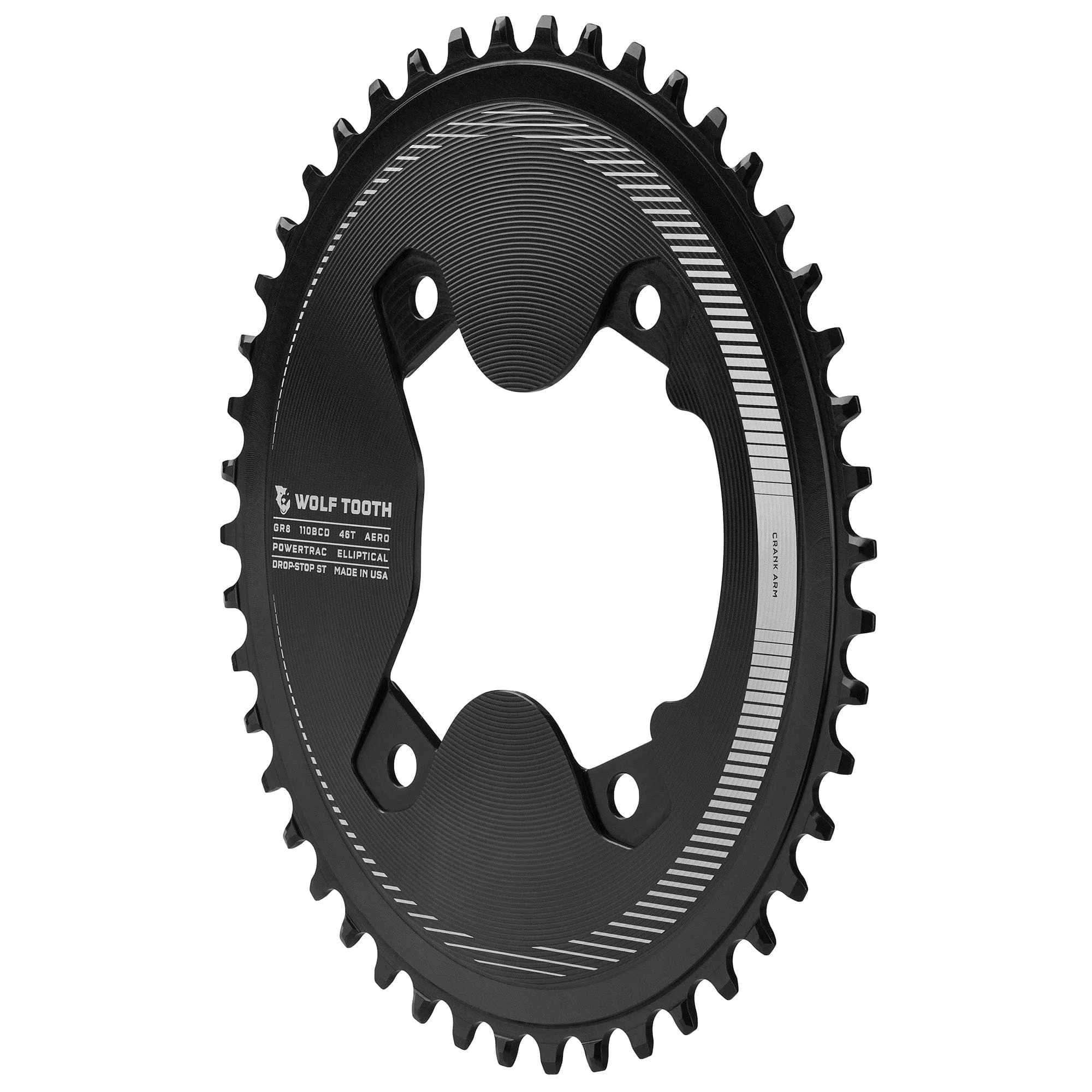 Oval 110 BCD Asymmetric 4-Bolt Chainrings for Shimano GRX Cranks - Image 4
