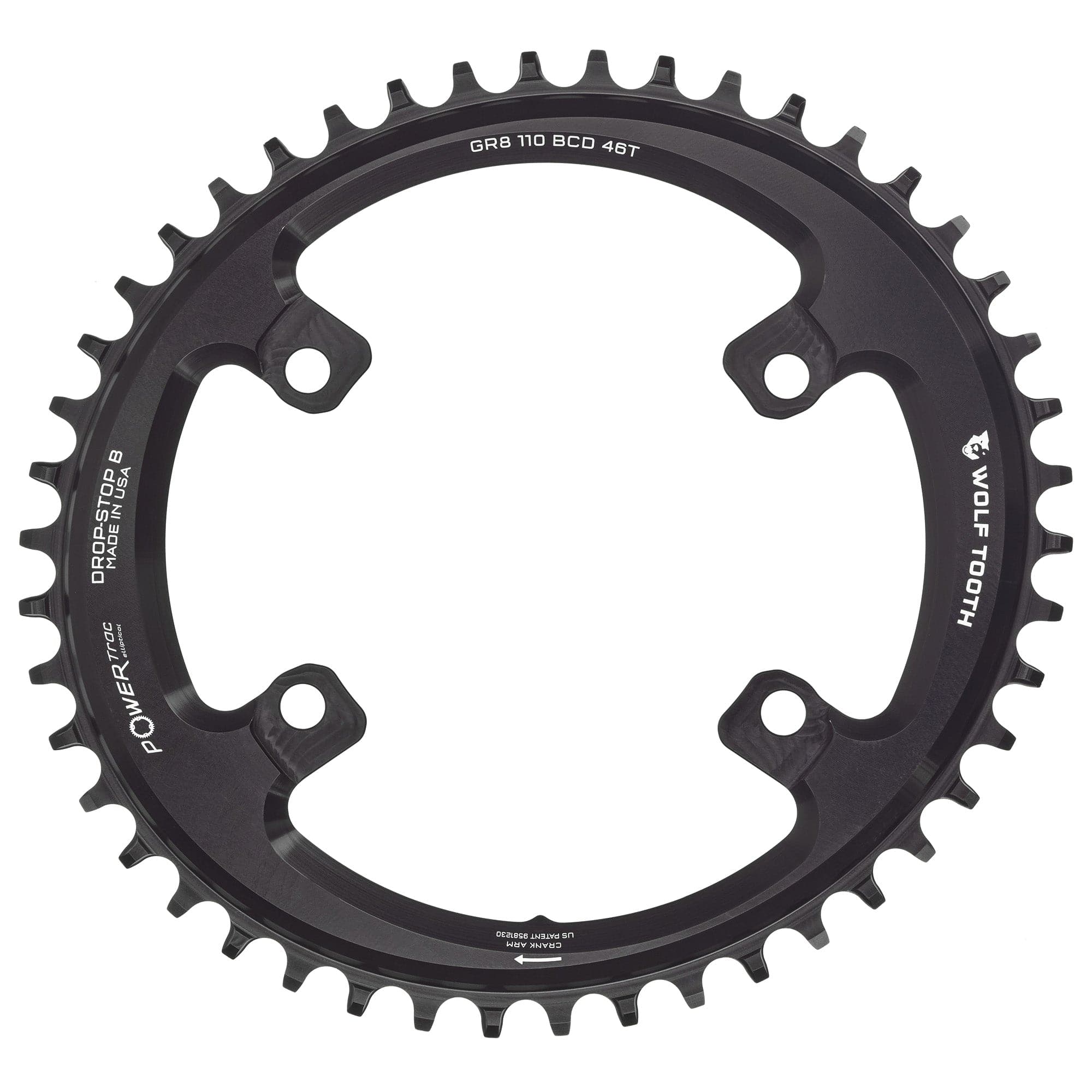 Oval 110 BCD Asymmetric 4-Bolt Chainrings for Shimano GRX Cranks - Image 5