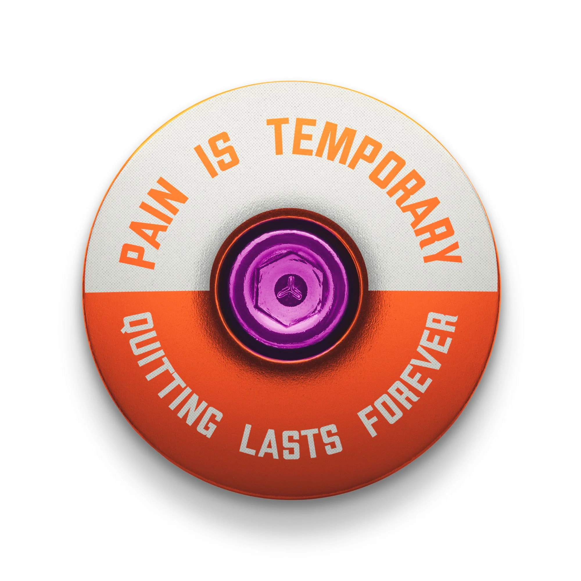 Pain is Temporary - Quitting Lasts Forever Bicycle Headset Cap - Image 12