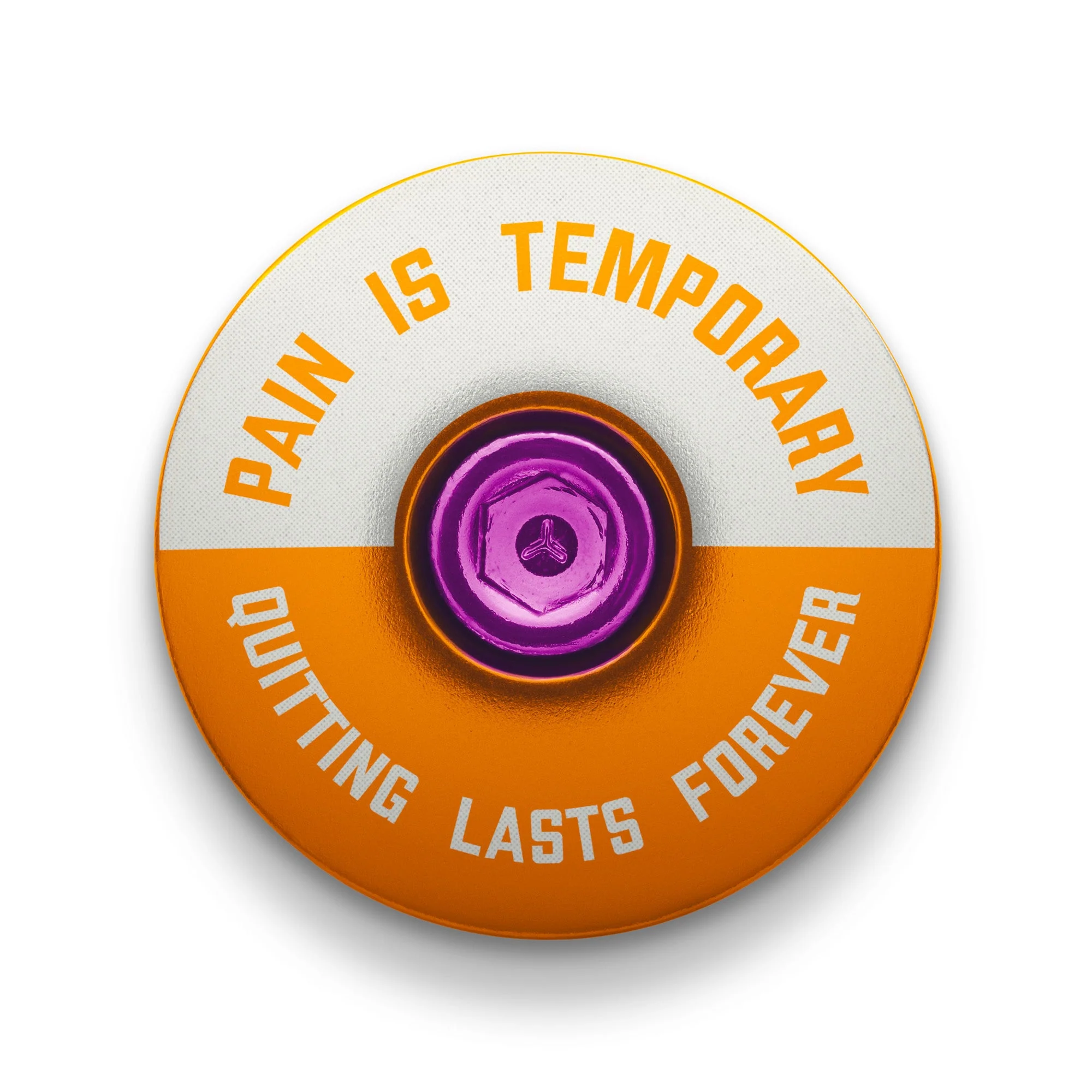 Pain is Temporary - Quitting Lasts Forever Bicycle Headset Cap - Image 9