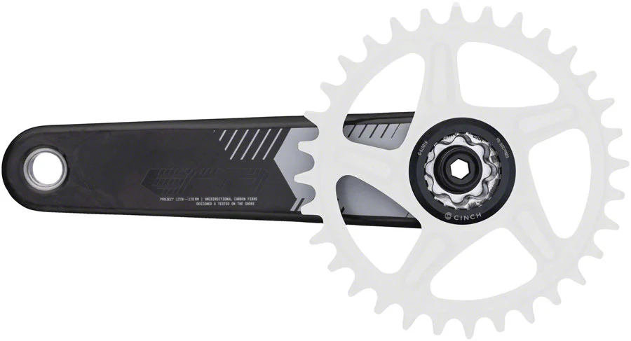 RaceFace Era Crankset - 160mm Direct Mount 136mm Spindle CINCH Interface Carbon BLK - Image 3
