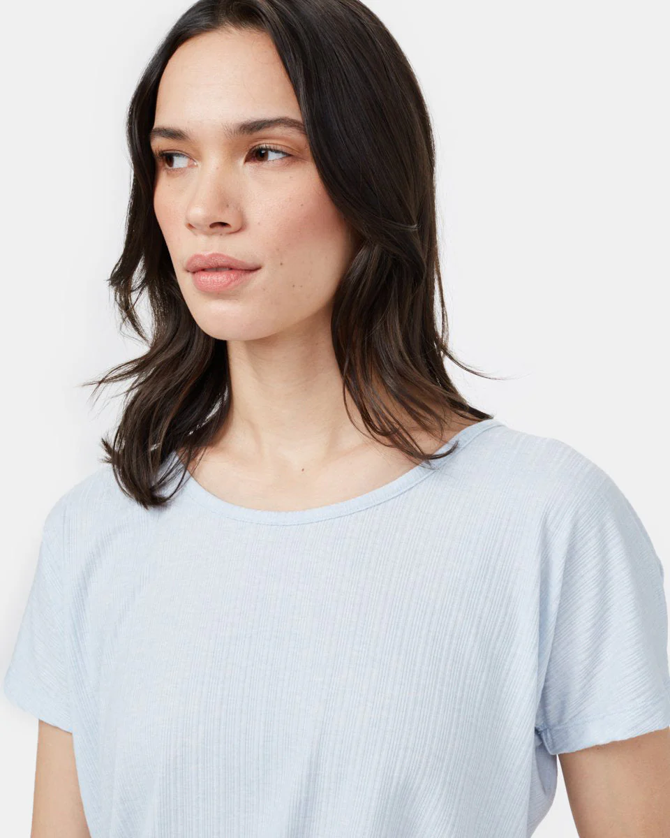 Ribbed Scoop Neck T-Shirt - Image 5