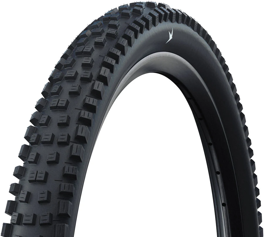 Schwalbe Nobby Nic Tire - 27.5 x 2.40 Tubeless Folding BLK Standard Addix Green E-50