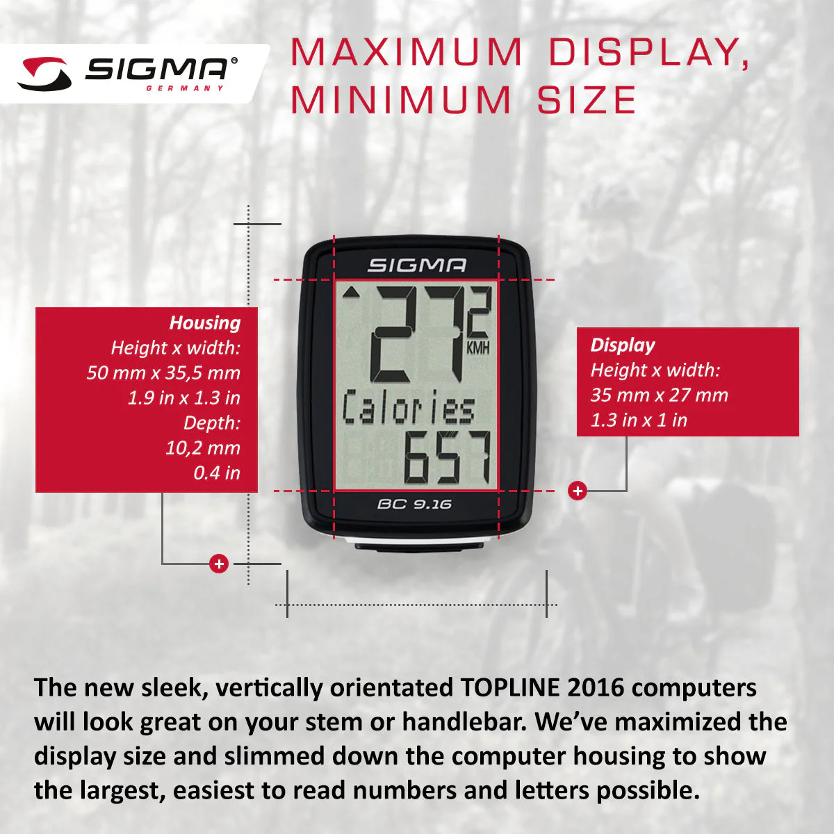 SIGMA Bicycle Computer - BC 9.16 ATS, Analogue Wireless - Image 4