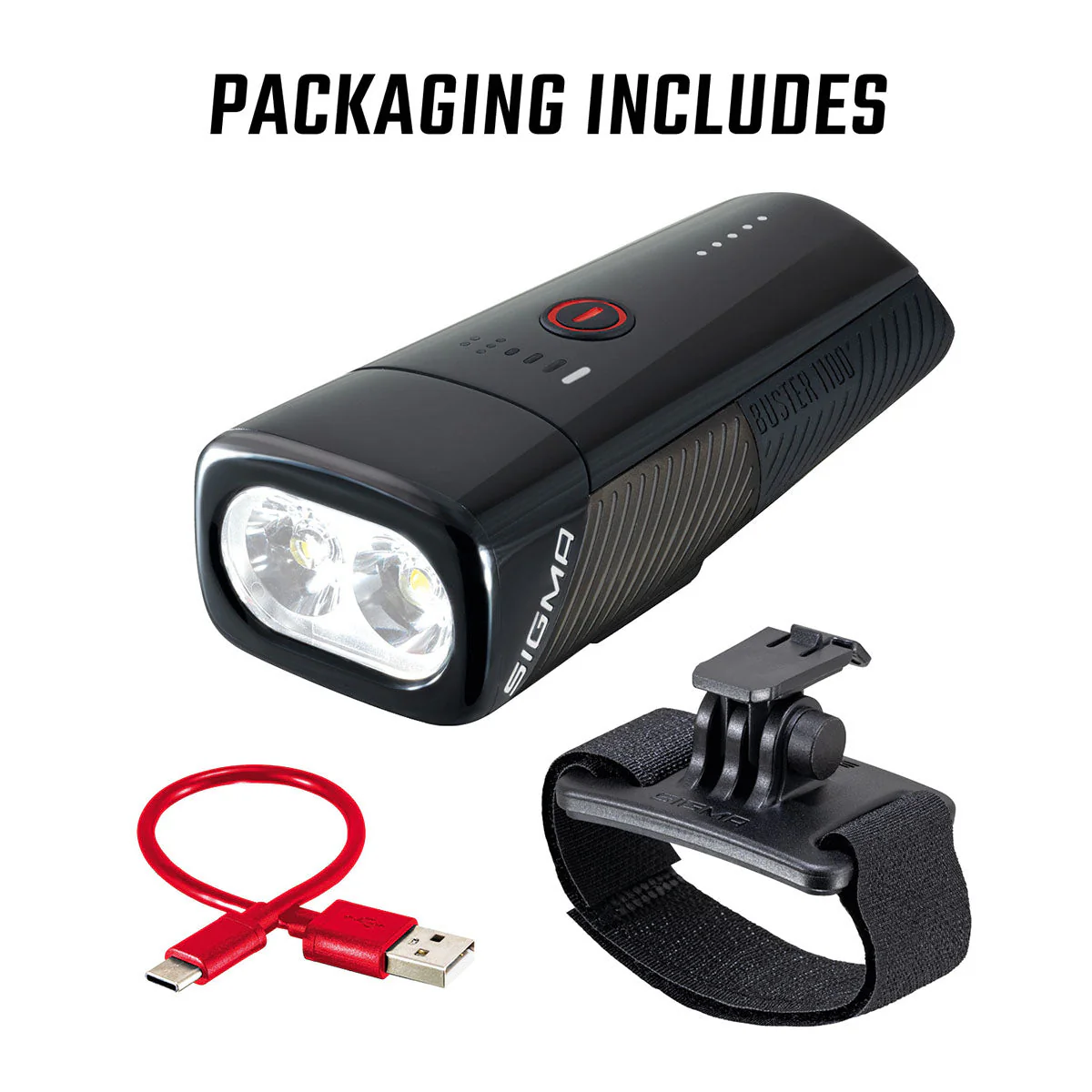 SIGMA BUSTER 1100 – Bike Front Light w/ Handlebar Mount or Helmet Bracket - Image 2