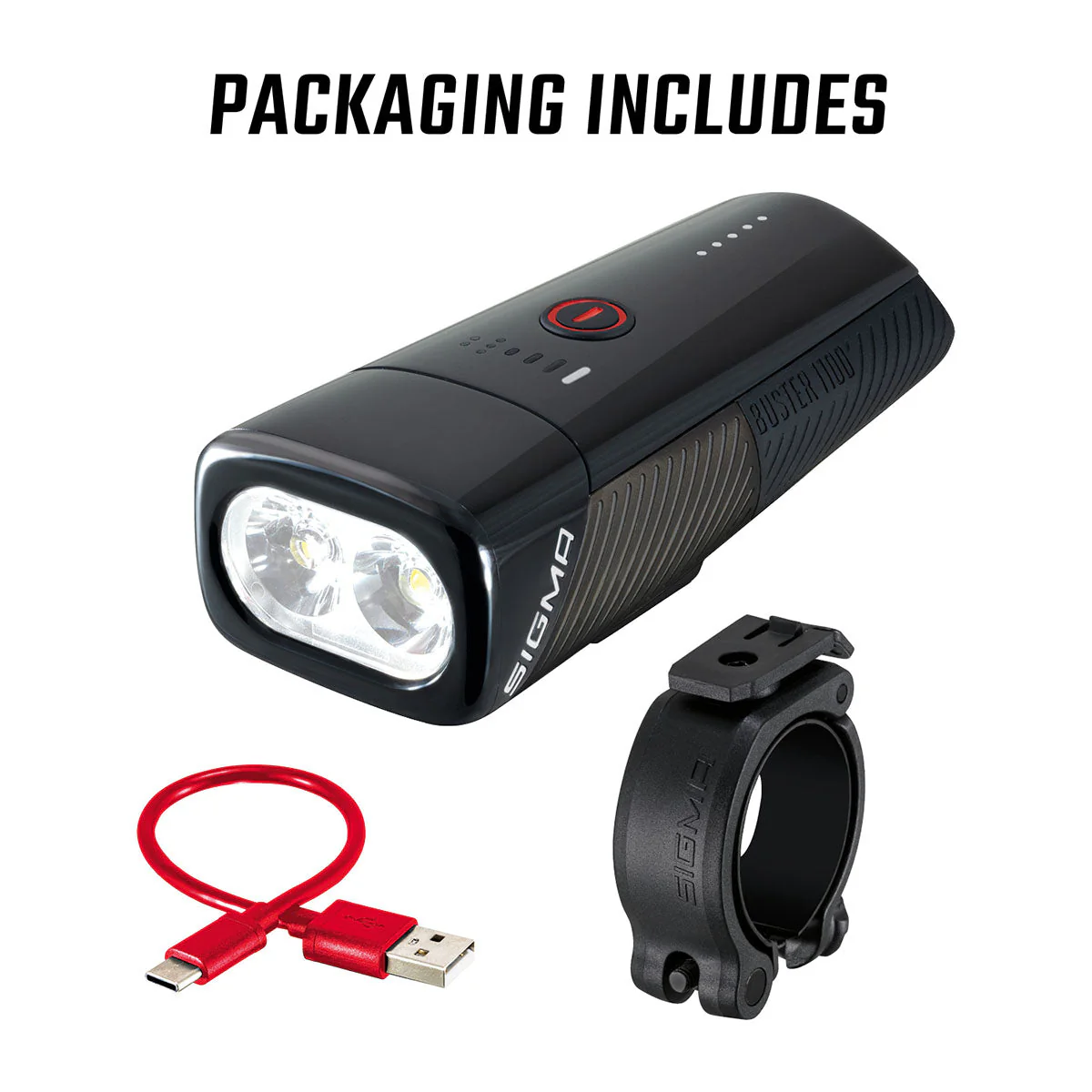 SIGMA BUSTER 1100 – Bike Front Light w/ Handlebar Mount or Helmet Bracket - Image 4