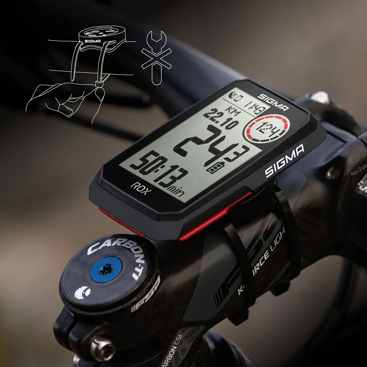 SIGMA GPS Bike Computer - ROX 4.0 Black, Sensor Set - Image 3