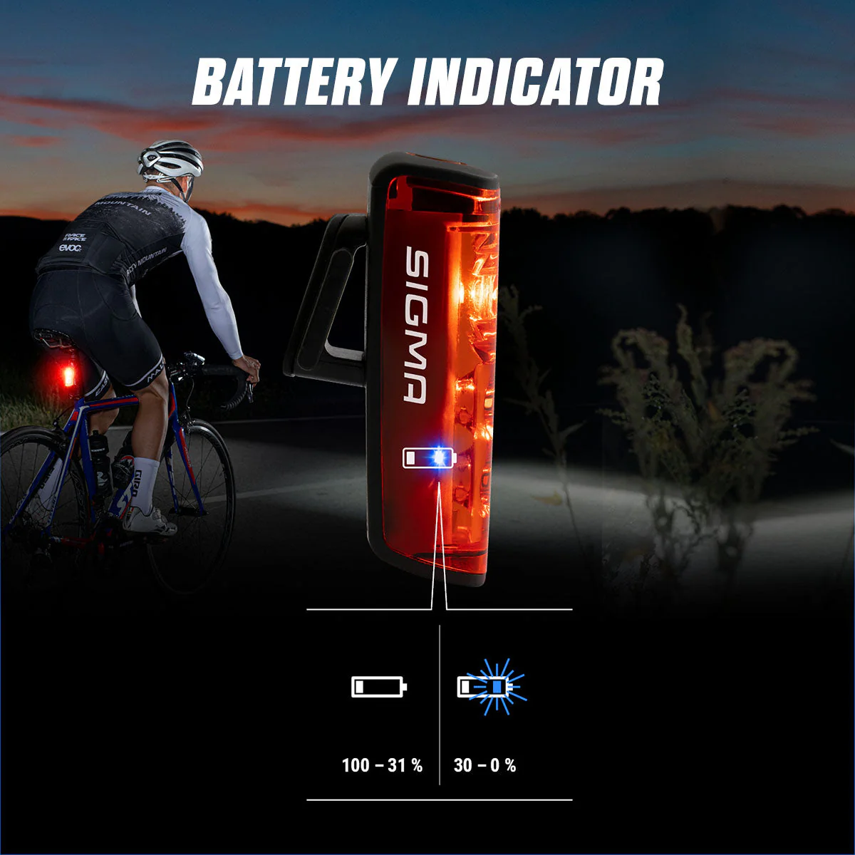 SIGMA Light - BLAZE FLASH, Rear Light w/ Brake Light - Image 9