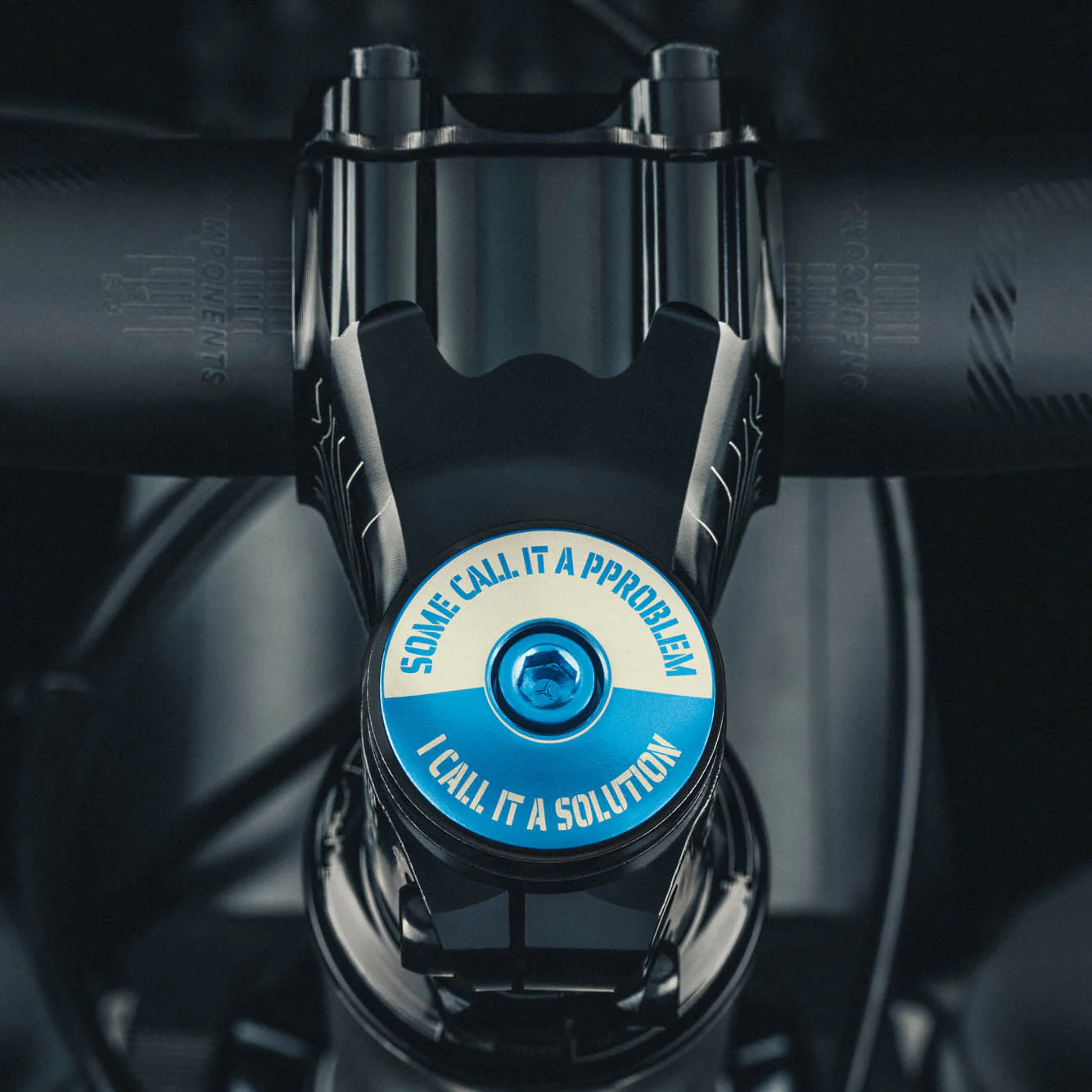 Some Call It A Problem I Call It A Solution Bicycle Headset Cap - Image 2