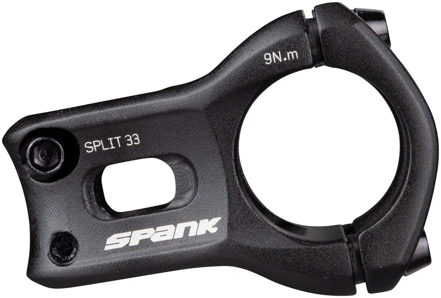 Spank Split Stem - 33mm 31.8 Clamp +/-0 1 1/8" Aluminum Black - Image 2