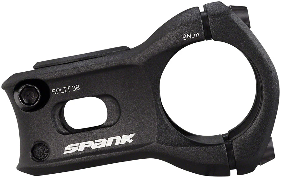 Spank Split Stem - 38mm 31.8 Clamp +/-0 1 1/8" Aluminum Black - Image 2