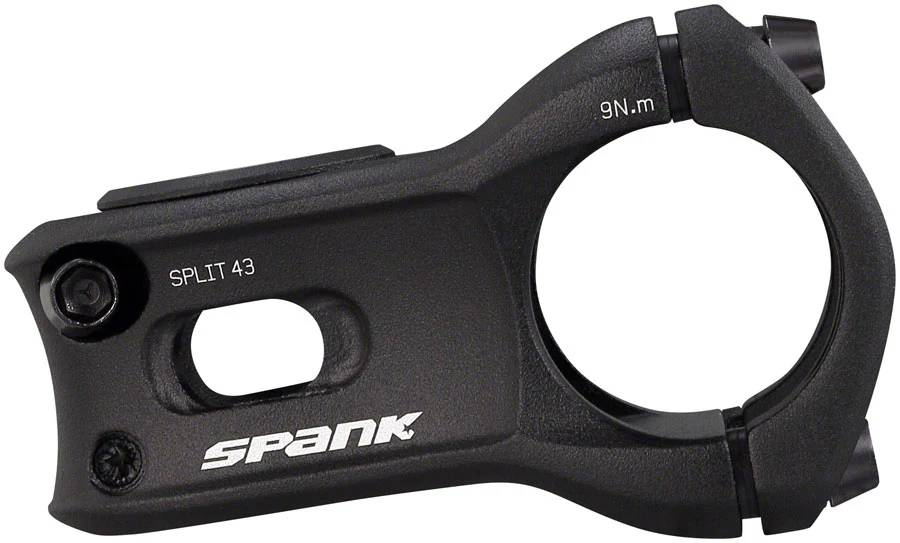 Spank Split Stem - 43mm 31.8 Clamp +/-0 1 1/8" Aluminum Black - Image 2