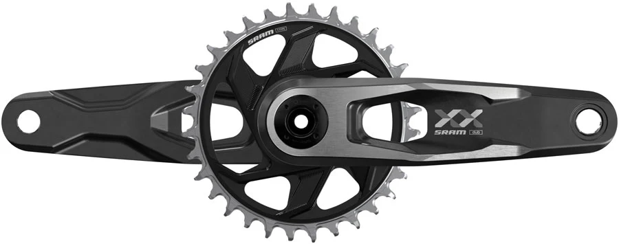 SRAM XX Downhill T-Type Crankset - 155mm 7-Speed 34t 6mm Offset Chainring Direct Mount 56.5mm Chainline DUB DH Spindle BLK