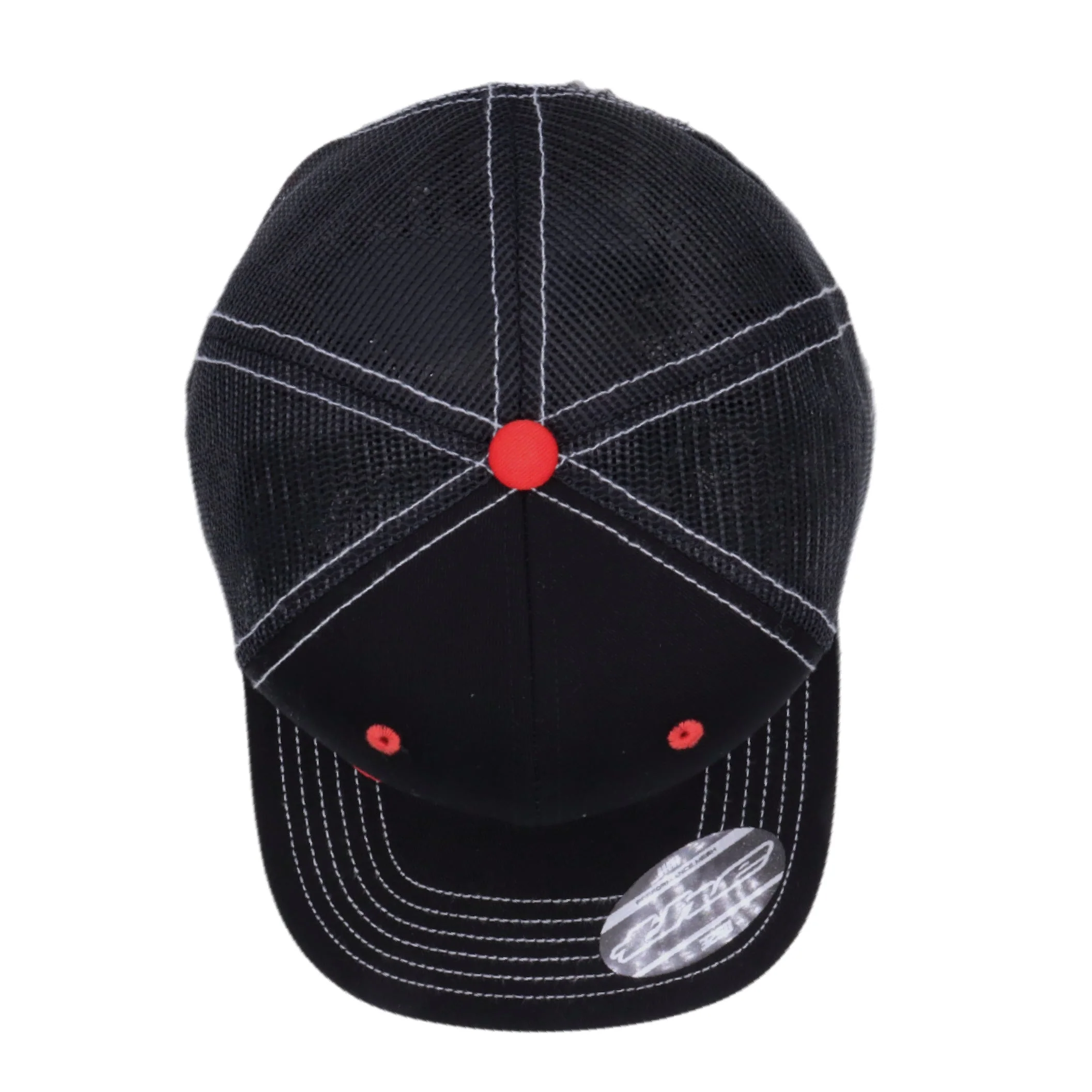 Syndyt Black Mesh Flat Bill Snapback Hat - Image 4