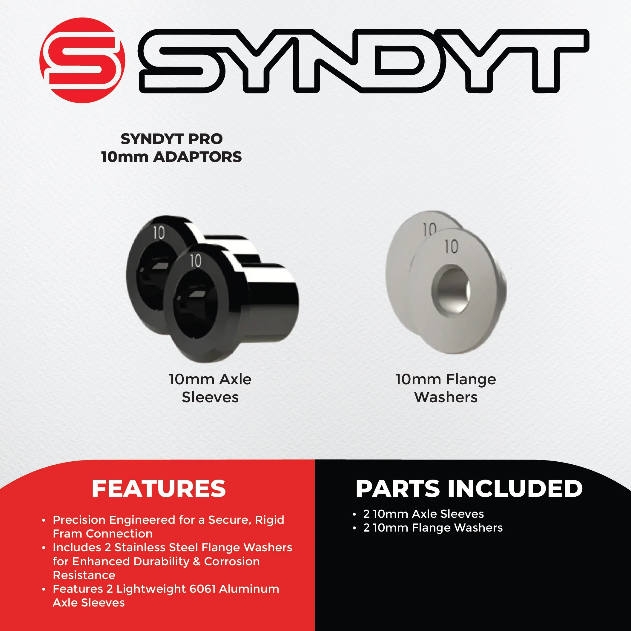 Syndyt Pro BMX Bike Axle Adaptor 10mm - Image 3